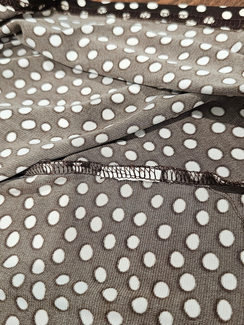 Penningtons Chocolate Brown Polka Dot Midi Dress Retro Pinup Cottagecore Office - Picture 10 of 11
